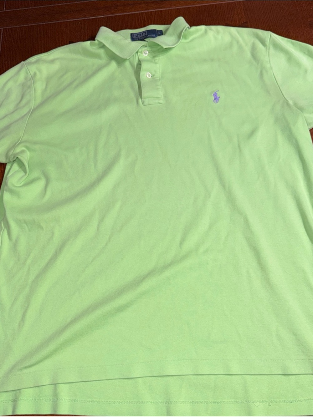 Polo by Ralph Lauren Classic Men’s Polo Size L in Lime Green with Purple Pony